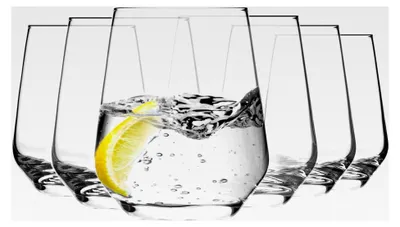 Produktbild von Wassergläser, Saftgläser, Whiskygläser, Trinkgläser | Set von 6 | 400 ML | Splendour Kollektion | Für Zuhause, Restaurants und Partys | Geschenkidee für Hochzeiten und Geburtstage | Spülmaschinenfest