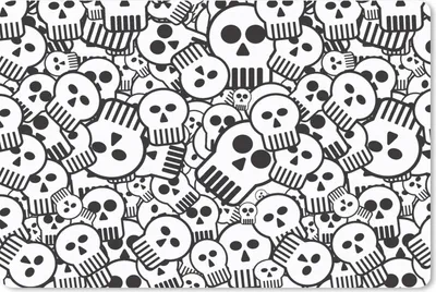 Produktbild von MuchoWow® Mauspad Mousepad Totenkopf - Muster - Punk - Cartoon 27x18 cm - Mousepads - Maus Mat - Pad - Mausunterlage - Büroartikel - Desk Matten