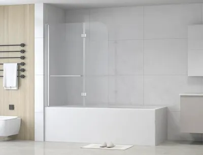 Obrázek produktu pro Zástěna na vanu 2dílná form&style DRENA 1120 x 1400 mm čiré sklo barva profilu chrom