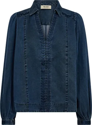 Produktbild von Tenly Bluse aus Lyocell mit aufwendigen Bohème-Stickereien im Denim-Look