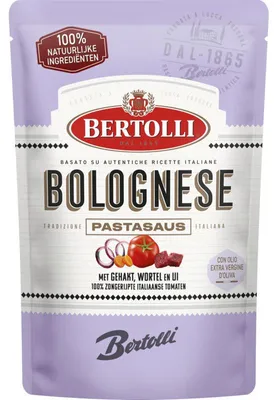 Produktbild von Bertolli Bolognese Pastasauce 460g – Italienische Sauce mit Rindfleisch & Kräutern