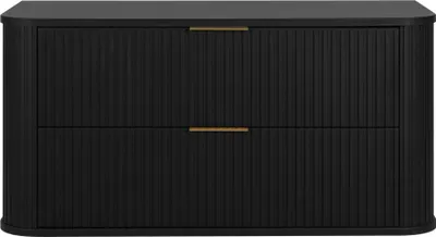 Immagine prodotto di Mobile da bagno, nero + maniglia dorata, 41,5 x 100,4 x 51,7 cm