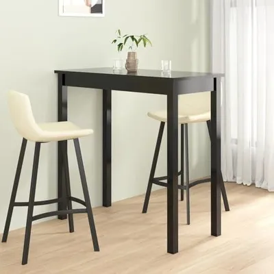 Produktbild von Schwarzer Bartisch aus MDF, 115 × 55 × 107 cm