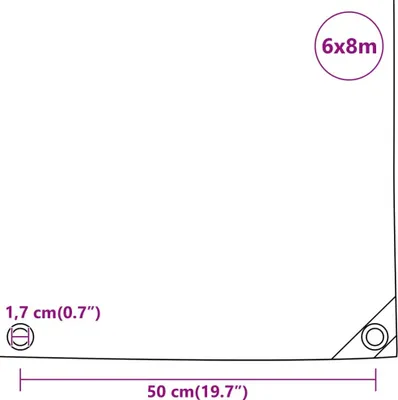 Produktbild von vidaXL Abdeckplane 650 g/m² 6x8 m