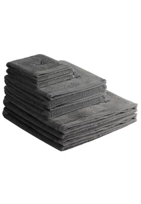 Produktbild von Sansibar Sylt Handtuch Set Frottier-Serie Classic Nr. 3 (Set, 6-tlg), anthrazit