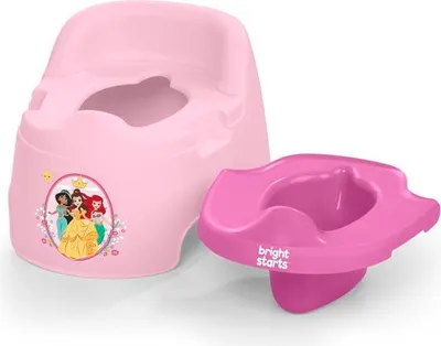 Immagine prodotto di Vasino Disney Princesses, ergonomico, protezione antispruzzo, vaschetta rimovibile, schienale alto, maniglie sul sedile