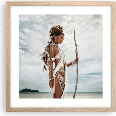 Produktbild von Gerahmtes Poster - Rahmen in heller Eiche - Brennen Mann Frau - 40x40 cm - Wand Bild - Wanddeko - Wandbilder - Wandposter - Bilderrahmen - Bilder - Kunstdruck - Wandbild - P2NAC40x40-4275