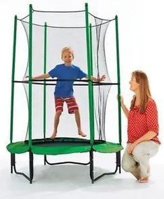 Produktbild von Fitness-Minitrampolin mit Sicherheitsnetz - Ø 122 cm - Indoor und Outdoor - bis 35 kg - ab 3 Jahren