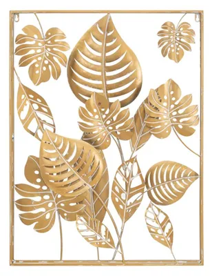 Immagine prodotto di Pannello murale "Jungle" di Mauro Ferretti, dimensioni 60x80x6,5 cm, finitura dorata