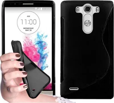 Produktbild von Cadorabo Schutzhülle für LG G3 Hülle in Schwarz Handyhülle Case TPU Silikon Etui