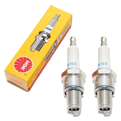 Image de Jeu de bougies d'allumage NGK 2x BR7ES Bougie d'allumage antiparasitée, 19,0mm filet long Ø 14,0mm Hex 20,8mm, écart entre les électrodes 0,75mm, valeur thermique 7, 5122 / 6615