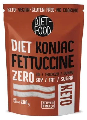 MAKARON (KONJAC) FETTUCCINE BEZGLUTENOWY 270 g (200 g) - DIET-FOOD