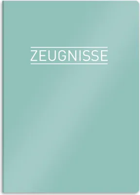 Produktbild von itenga Zeugnismappe A4 Kunststoff Sichtbuch mintgrün