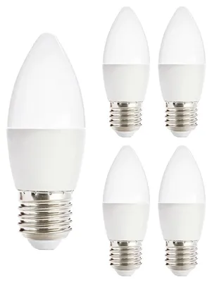 Produktbild von Kobi E27 LED-Lampe B35 7W 600lm 6500K tageslichtweiß 5 Stück