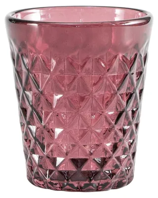 Immagine prodotto di Zafferano Tumbler Balloton Collezione Ametista - Bicchiere in Vetro Soffiato a Bocca Artigianale con Texture a Rilievo, Confezione da 6 Pezzi, 35 cl
