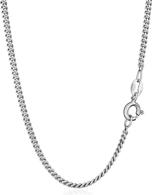 Produktbild von NKlaus 42cm Panzerkette 925 Silber anlaufgeschützt Damen Mädchen Halskette 1mm breit 14763