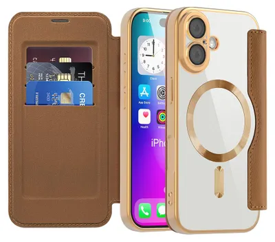 Obrázok produktu pre Techsuit – SmartMag Book Case knižkové puzdro na iPhone 17 – hnedé