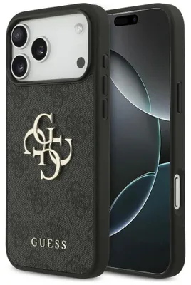 Obrázek produktu pro Pouzdro Guess Hardcase 4G s velkým kovovým logem pro iPhone 18 Pro Max / 17 Pro Max, černé barvy