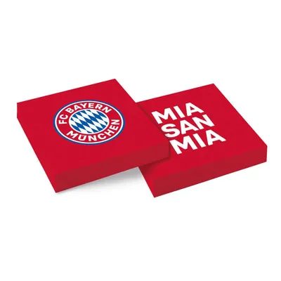 Zdjęcie produktu dla FC Bayern 9906509 Motivserviette FC Bayern München - 33 x 33 cm, 20 Stück