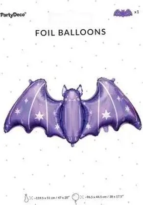 Zdjęcie produktu dla PARTYDECO Balon foliowy Nietoperz mix 05945
