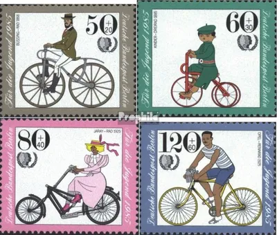 Produktbild von Briefmarken Berlin (West) 1985 Mi 735-738 (kompl.Ausgabe) postfrisch Jugend: Fahrräder