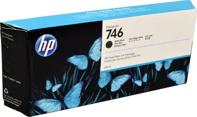 Produktbild von HP 746 Mattschwarz DesignJet Tintenpatrone, 300 ml, HP DesignJet Z6 Druckerserie, HP DesignJet Z9 Druckerserie, Thermal Inkjet, Schwarz, P2V83A, Business, Singapur