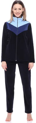 Produktbild von Damen-Jogginganzug aus weichem Velours, Größe XL