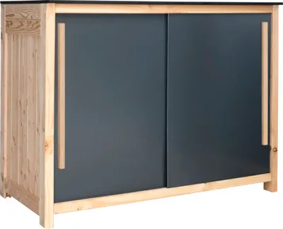 Produktbild von Gartenschrank/Outdoorküche Konsta Typ 603 Douglasie Sideboard Schiebetür 120 x 58 x 92 cm HPL anthrazit