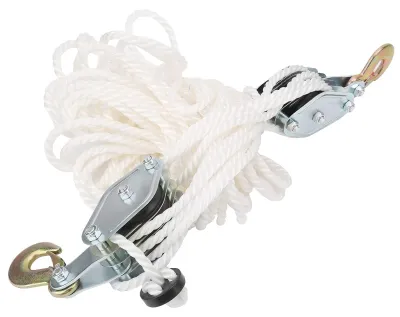Image de Hebekran 4000 lb - Acier galvanisé - Pour charges lourdes - Câble en nylon de 20 mètres - Conception avec crochet - Durable - Grue