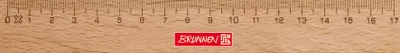 Produktbild von Lineal 17cm Holz braun Packung mit 24 Stück
