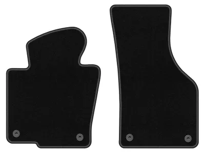 Produktbild von Velours-Fußmatten Vorne für Volkswagen Passat B7 2010-2014 (Limousine/Kombi/Variant) – 2-tlg, Schwarz, passgenau – Wielganizator BASIC