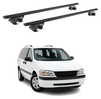 Productafbeelding van Draagbalken, basissteunen voor Opel Sintra, bouwjaar 1996-1999, draagvermogen 90 kg, aluminium, zwart, AI-gegenereerde afbeelding