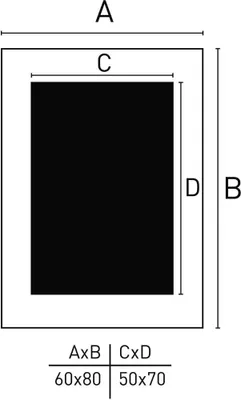 Immagine prodotto di accent by nielsen cornice in legno Apollon, 60x80 cm, nero