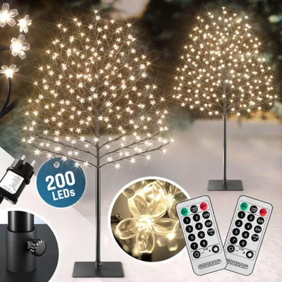 Produktbild von MONZANA Kirschblütenbaum 2er Set 180 cm je 200 LED Warmweiß Lichterbaum