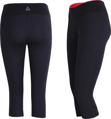 Produktbild von Reebok Damen Workout Capri Pant Gr.S schwarz (DU4796)