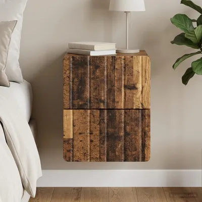 Productafbeelding van vidaXL Wandgemonteerde nachtkastje, gerecycled hout, 33 x 34,5 x 43 cm