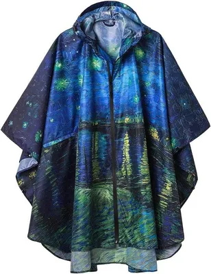 Immagine prodotto di Poncho impermeabile da pioggia per adulti con cappuccio, cerniera e tasca