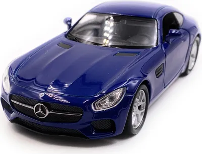 Image de Onwomania Mercedes Benz AMG GT Voiture de sport Modèle réduit Voiture bleue Mst. 1:34