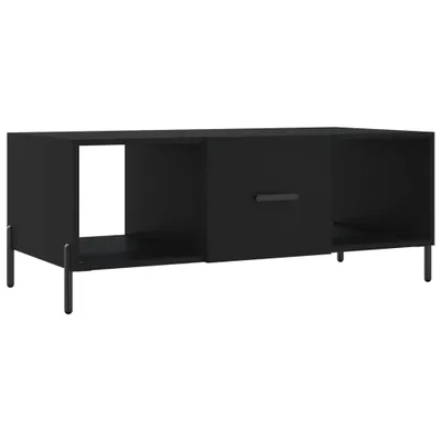 Image de vidaXL Table basse noire 102x50x40 cm Bois composite