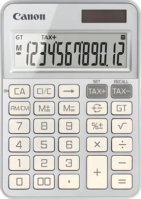 Obrázek produktu pro Canon KS-125KB, Desktop, Jednoduchá kalkulačka, 12 číslice/číslic, Baterie / Solár, Stříbrná