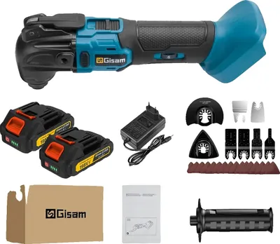 Immagine prodotto di Utensile multifunzione oscillante, potenza 740 W, 6 impostazioni di velocità, set di 2 batterie