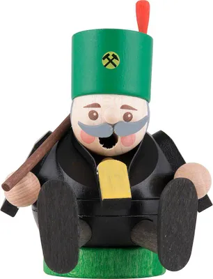 Produktbild von mini sitzend - Bergmann (9cm) Räuchermann von Richard Glässer