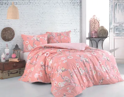 Produktbild von L'Essentiel Linge de Maison, Ardenya, Ranforce Doppel-Bettbezug-Set, Pulver, 100 % BAUMWOLLE RANFORCE, 200 x 220 cm