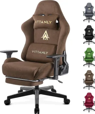 Produktbild von Gamingstuhl, Ergonomisches Design, Verstellbare Armlehnen, Braun