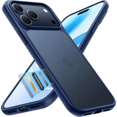Produktbild von Schutzhülle für iPhone 17 Pro Max Matt Transluzent Blau Stoßfest Kratzfest