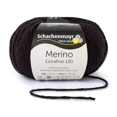 Immagine prodotto di Schachenmayr Merino Extrafine 120, 50g Filati per maglieria a mano neri