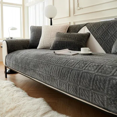 Immagine prodotto di Copridivano grigio scuro, 90x210 cm