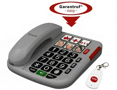 Image de Téléphone fixe filaire senior avec télécommande SOS sans fil SNT-60