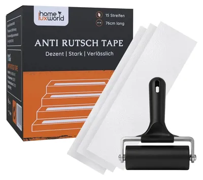 Produktbild von HomeLuxWorld Transparente Antirutschstreifen 15x76 cm - 15 Stück