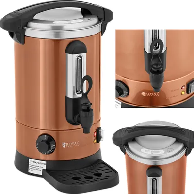 Zdjęcie produktu dla Expondo Royal Catering Czajnik elektryczny – 6,1 l – 1500 W – pomarańczowy